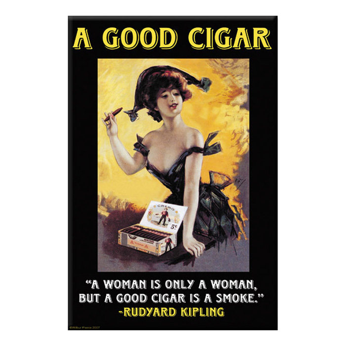 « good cigare », publicité sur toile tendue, 20" x 30"