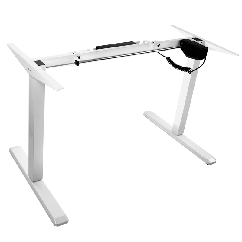 Mount-It! Height Adjustable Dual Motor Electric Standing Desk Frame, White
