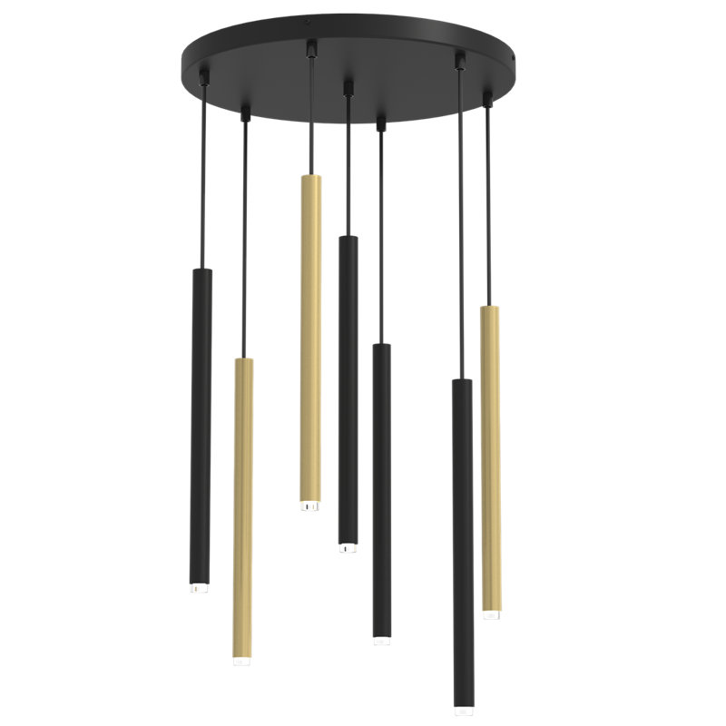 Monza 7 - Light Cluster Pendant, Gold