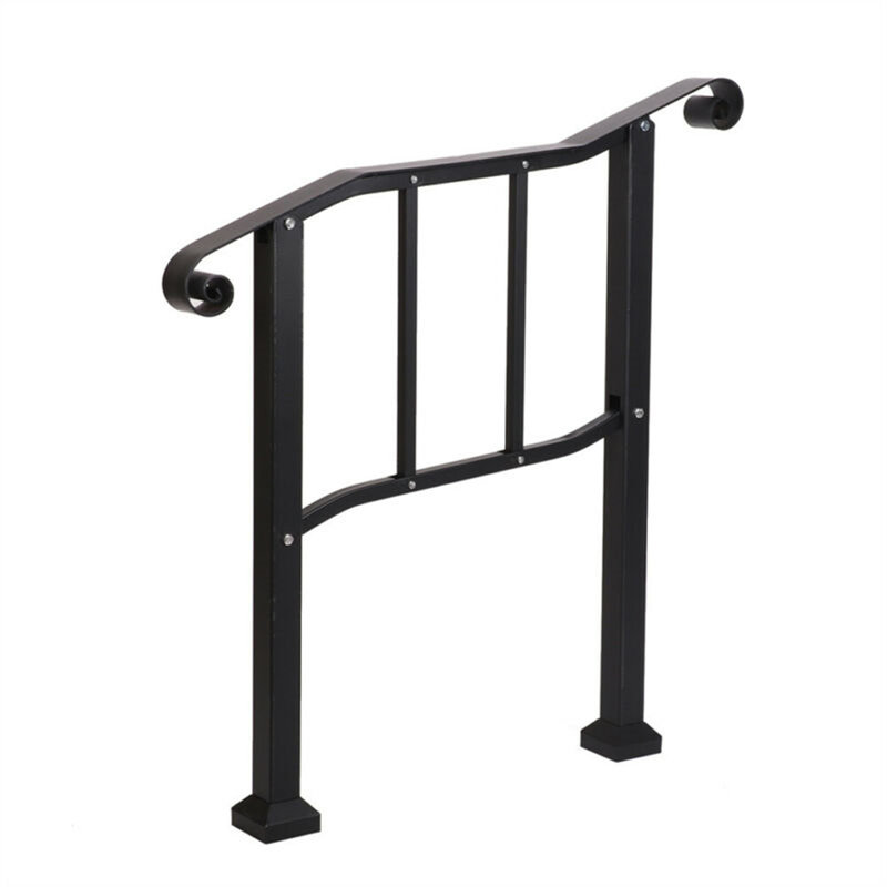 Iron Handrail Stair Railing Fits 2 Steps