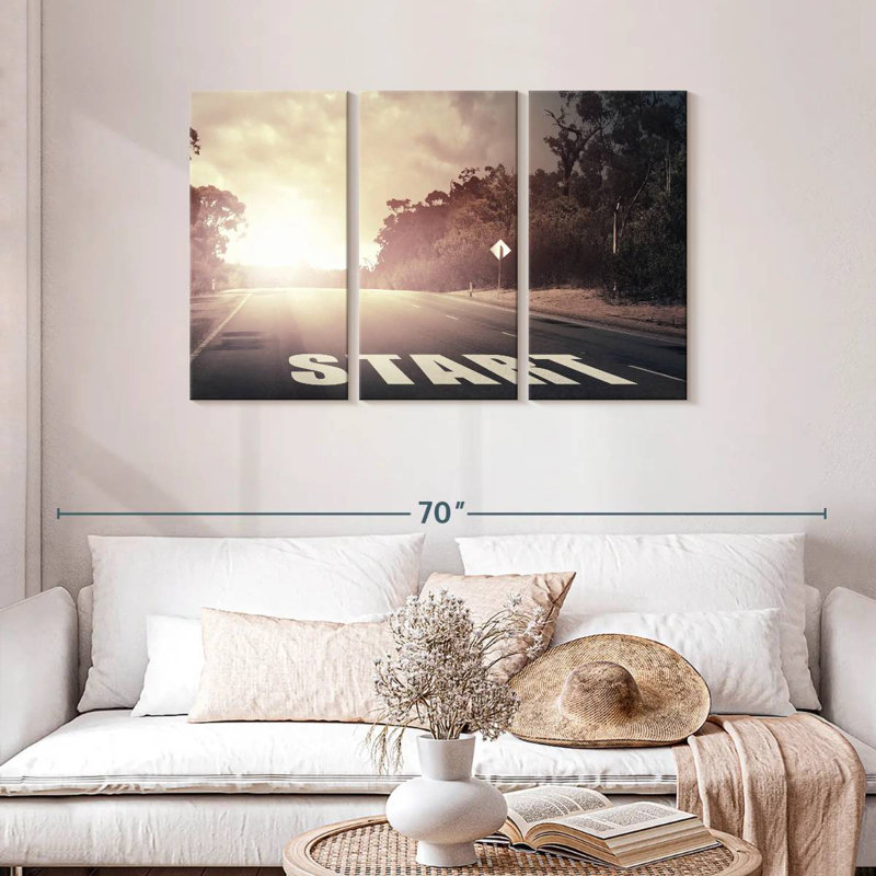Tergel Start Road Typography, 28" H x 45" W