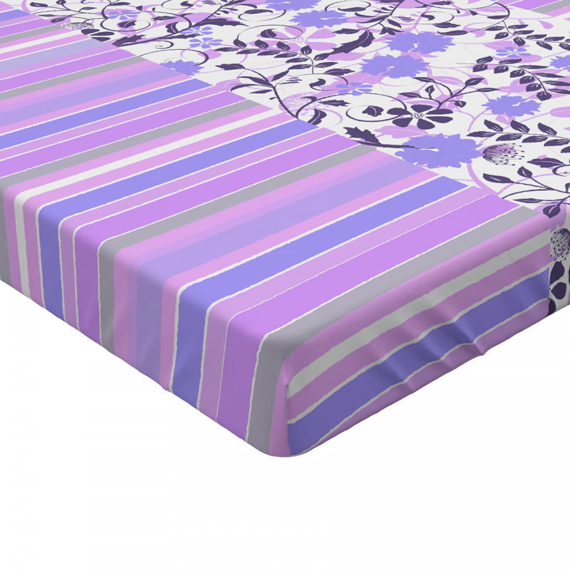 Microfiber Floral Fitted Sheet, Full Fitted Sheet