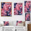 Fleurs roses et bleues d'hortensias sur toile-589366630-589366681