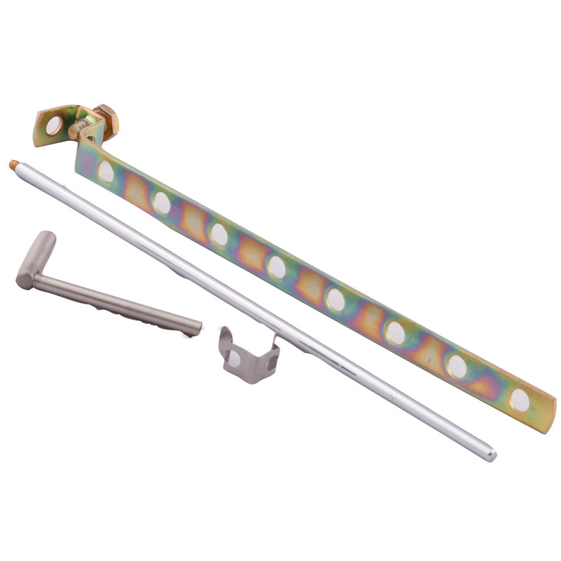 Ensemble de tringle de levage large, Nickel brossé