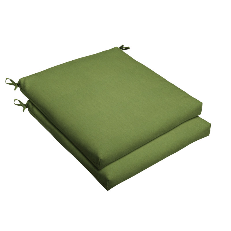 Mcneill Outdoor Sunbrella Seat Cushion, 19" W x 19" D, Dark Green
