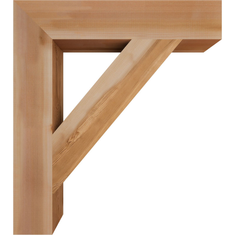 Support de bloc traditionnel, H 36 po x l 5,5 po x P 32 po, Cèdre rouge de l'Ouest (lisse)