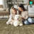 Floral Distressed Indoor Stain Resistant Non-Shedding Rugs for Living Room-499964587