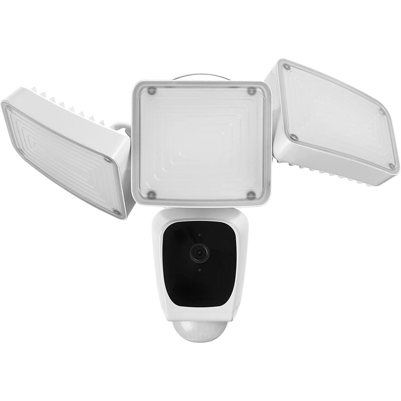 40 Watt LED Flood Light with Motion Sensor, White