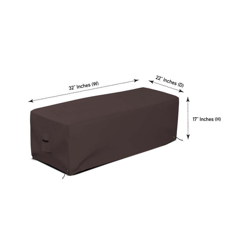 Heavy Duty Multipurpose Outdoor Rectangle FirePit Cover, Durable UV Resistant Patio Waterproof Cover Suitable For LAUREAN AEGEAN  Belle