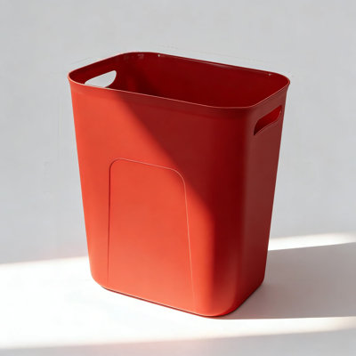 Rectangular Small Trash Can With Space-Saving Design, Durable Plastic Wastebasket For Bathroom, Kitchen, Office, And Laundry Room, 3.5 Gallon Capacity