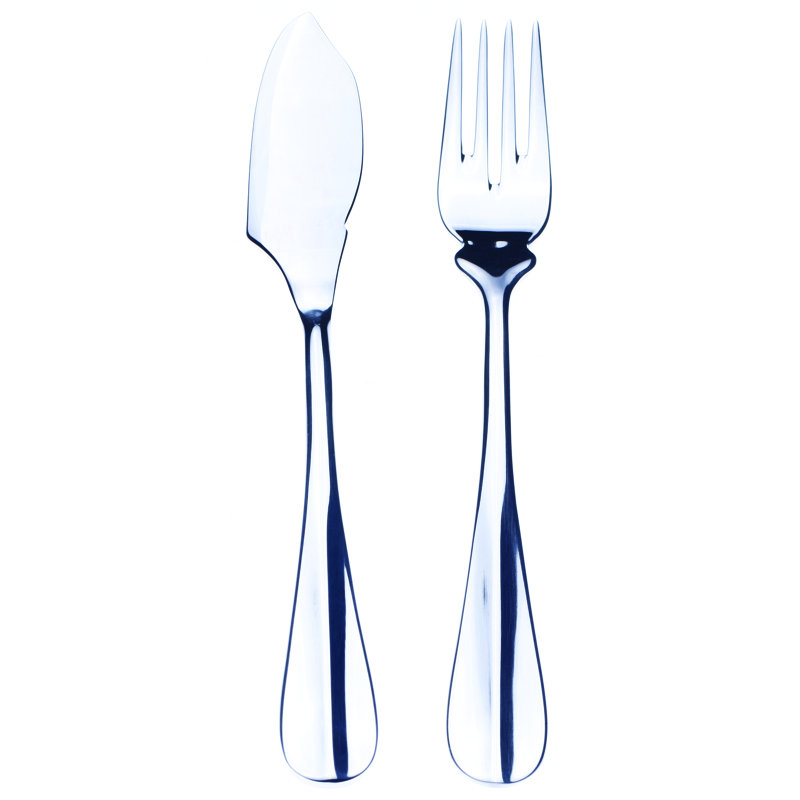 Roma Flatware Fish Set - 24 Pieces - Stainless Steel