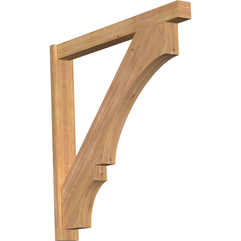 Bloc balboa rustique en bois rustique, P 36 po x H 40 po, Cèdre rouge occidental l 7 1/2 po (lisse)