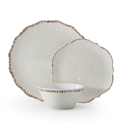 Pfaltzgraff Chateau 12-Piece Indoor/Outdoor Melamine Dinnerware Set, Service for 4