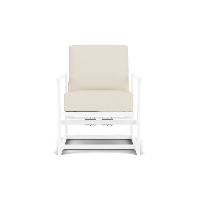 Summit Outdoor Rocker Chair, Ebony, Sailcloth Sailor, White