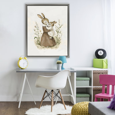A Mother's Love Rabbits Floating Frame, design by Arlington Prints