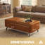 Repose-pieds brun clair en similicuir avec rangement-77427952-75851139