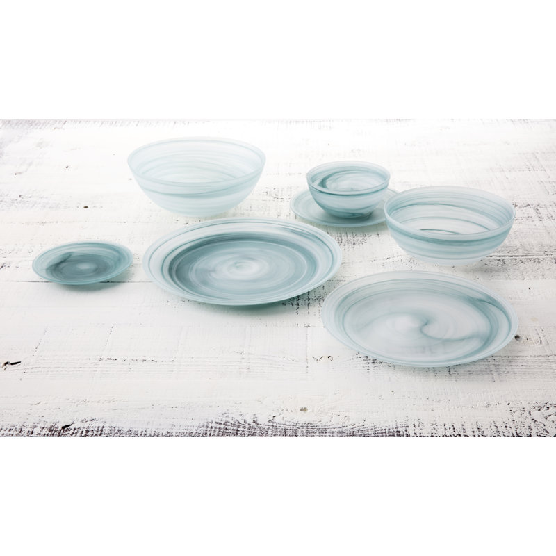 D&V La Jolla Amethyst 12.25" Service Plate, Set of 4, Sage Green