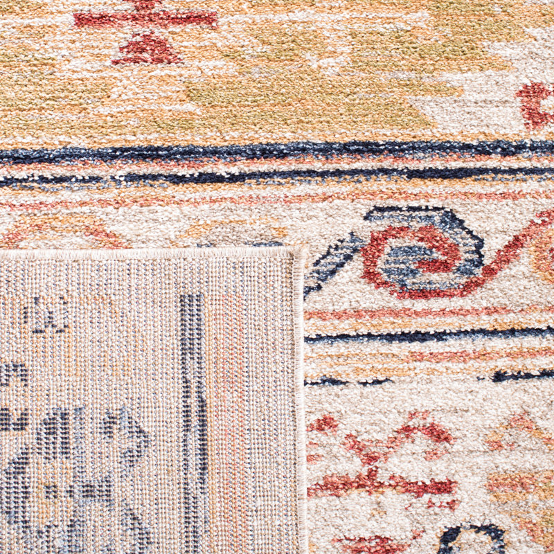 Sechovicz Southwestern Ivory/Rust Area Rug, Square 6'7"