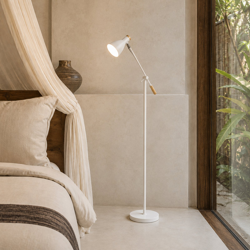 Yuraima 55'' Task Floor Lamp, White