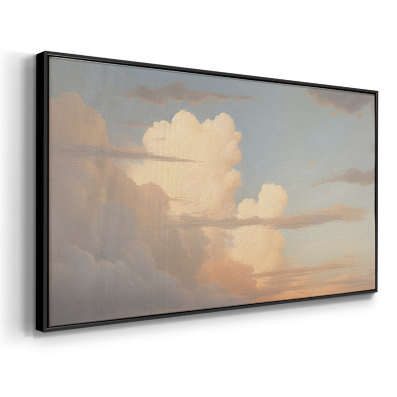Série paysage - Mviii - Toile tendue avec châssis encadré - Prêt à être accroché, Noir, H 21 po x l 41 po