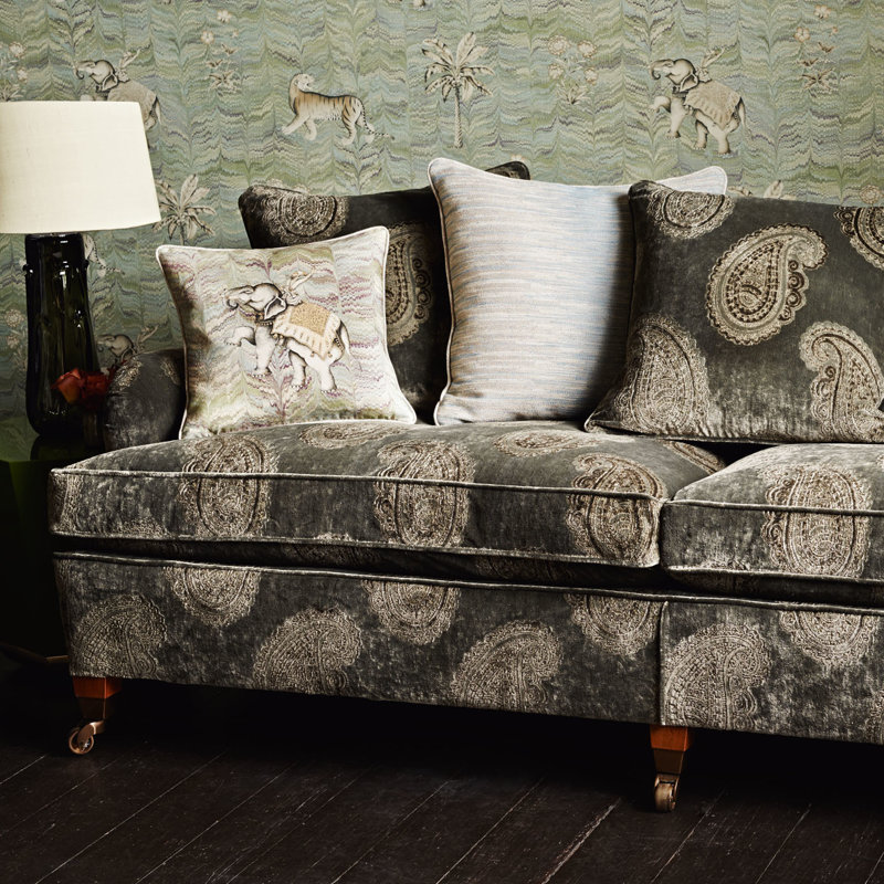 Orissa Velvet Fabric, Gray