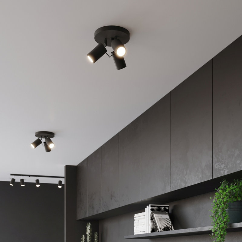 RING Steel Spotlight, Black, 20x20x18 cm, 3 Lights