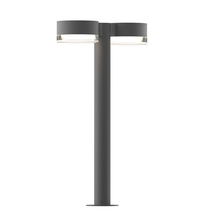 Reals LED Bollard Light, Gray, 22" H x 5" W x 13.5" D