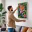Exotic Bird of Paradise Botanical - Wrapped Canvas-376430810-376430808
