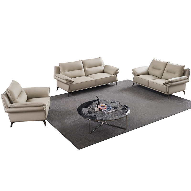 Causeuse en cuir American Light EK-D836, H 36 po x l 69 po x P 37 po