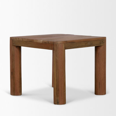 Hewitt Square Smooth Reclaimed Wood Side Table