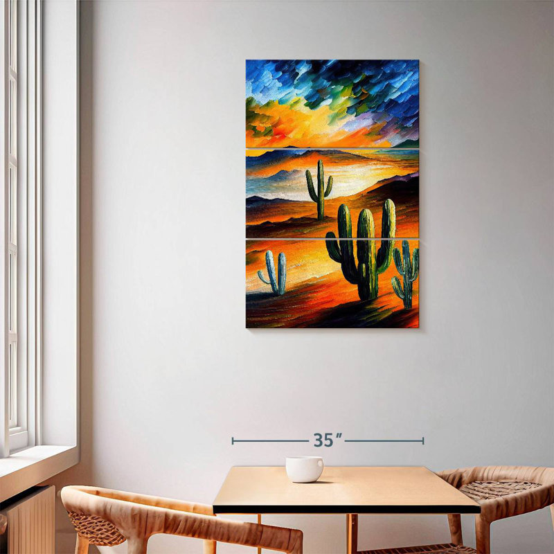 Desert Cactus I, 57" H x 36" W