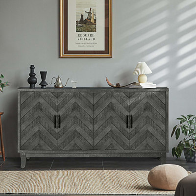 Buffet, table de buffet, armoire de salle à manger avec cadre en panneau de fibres à densité moyenne Ranulfo