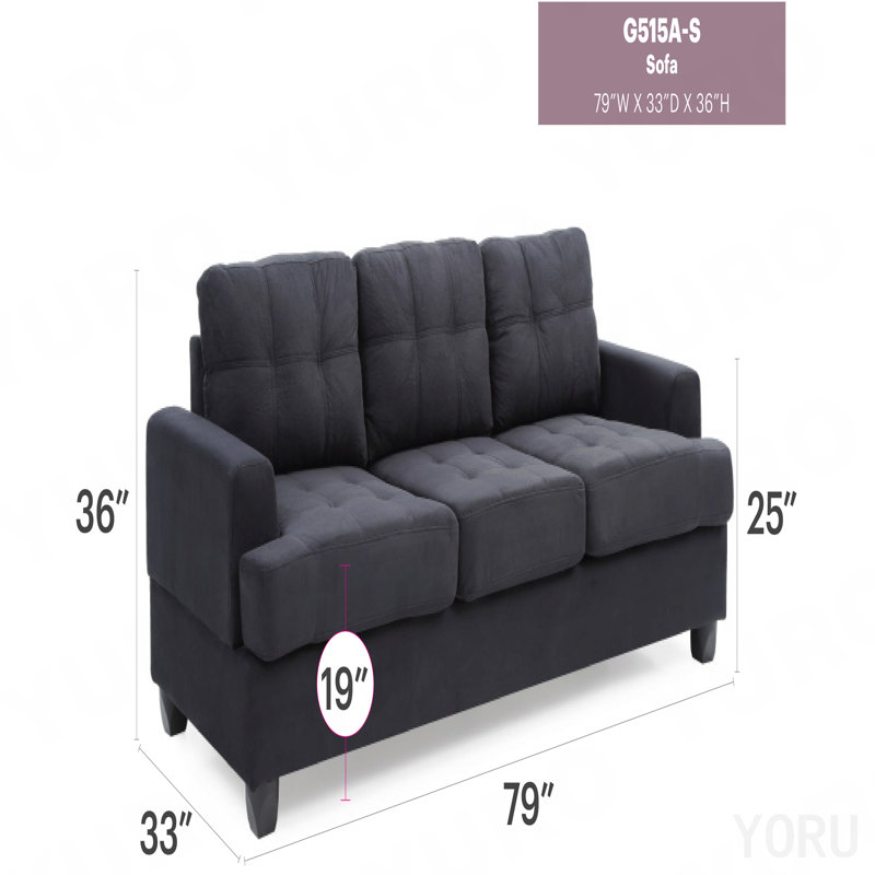 Canapé Furniture Furniture Sandridge G515a-S, noir