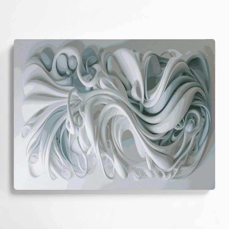 Art mural gris Biomorphic Abstraction 33, H 11 po x l 14 po