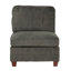 Meuble de salon modulaire chenille gris modulaire 6 pièces ensemble canapé modulaire d'angle 3X coin coin 2X chaises sans accoudoirs et 1 x contreplaqué