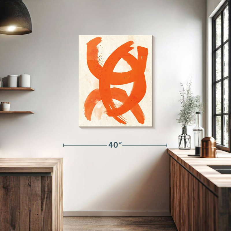 Burnt Orange Abstract - Wrapped Canvas Print, 35" H x 28" W x 1.25" D