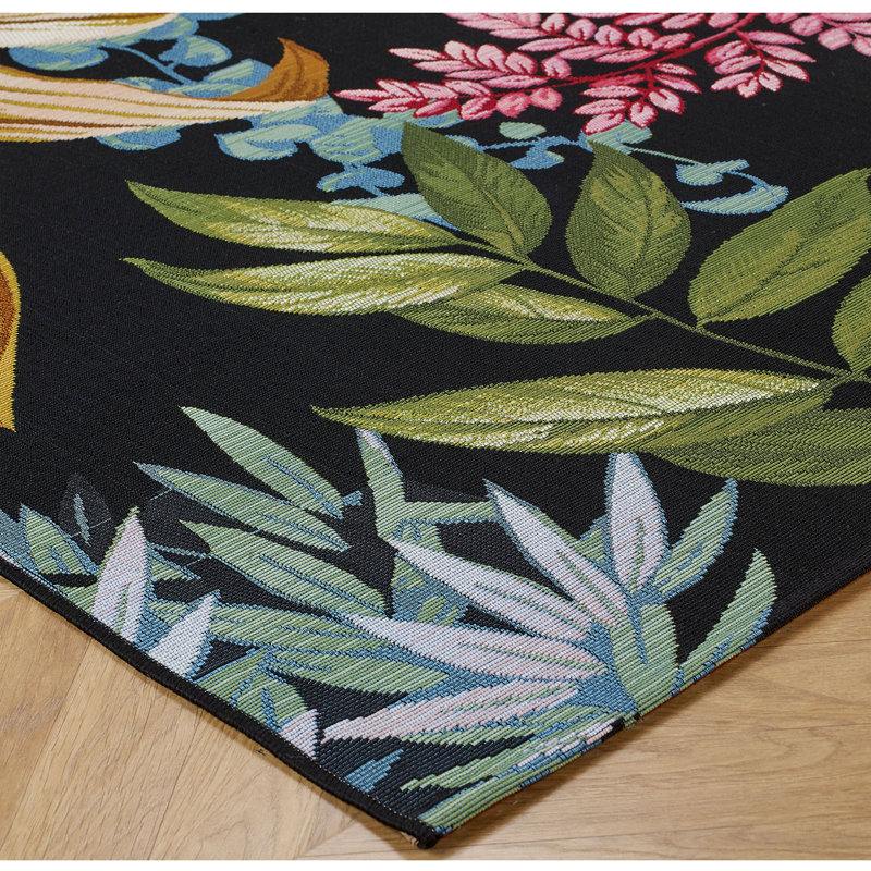 Tomas Floral Jacquard Indoor / Outdoor Area Rug, Rectangle 160 x 235cm