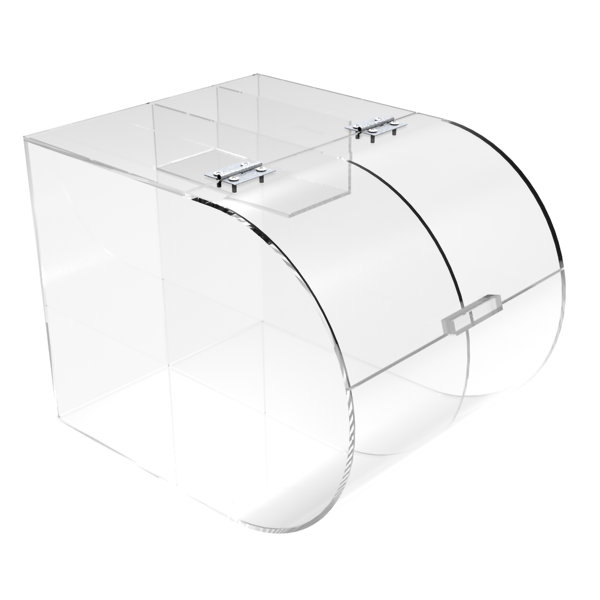 Plaxiglass Clear Acrylic 3 Compartment Toppings Bin 15.5 x 7 x 5 Inches Prep & Savour