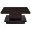 Ensemble de table basse et de table de bout carrées 3 pièces Cappuccino, parfait pour les salons modernes et les espaces confortables