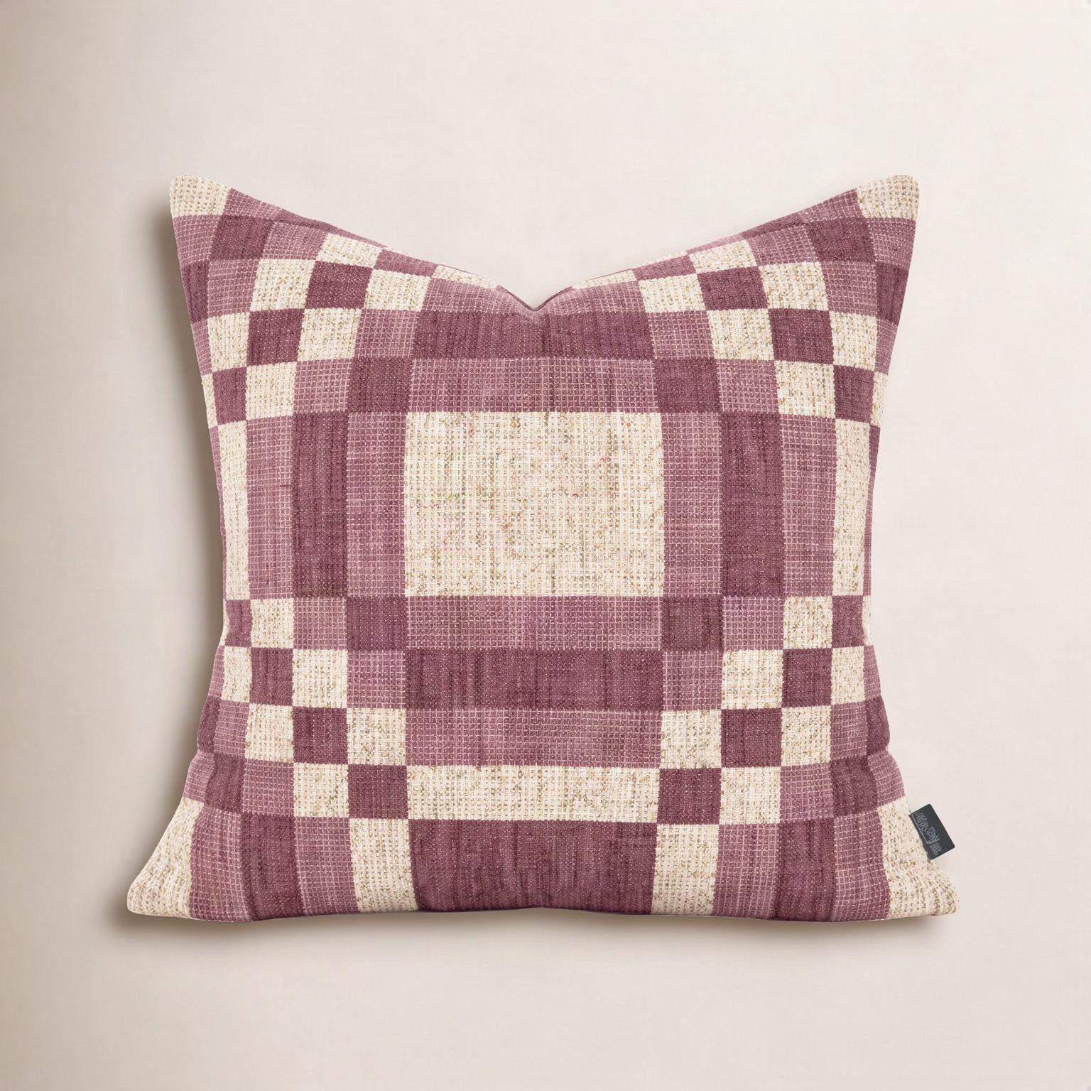 Langdon Shapes Throw Pillow, 24'' H x 24'' W, Rose