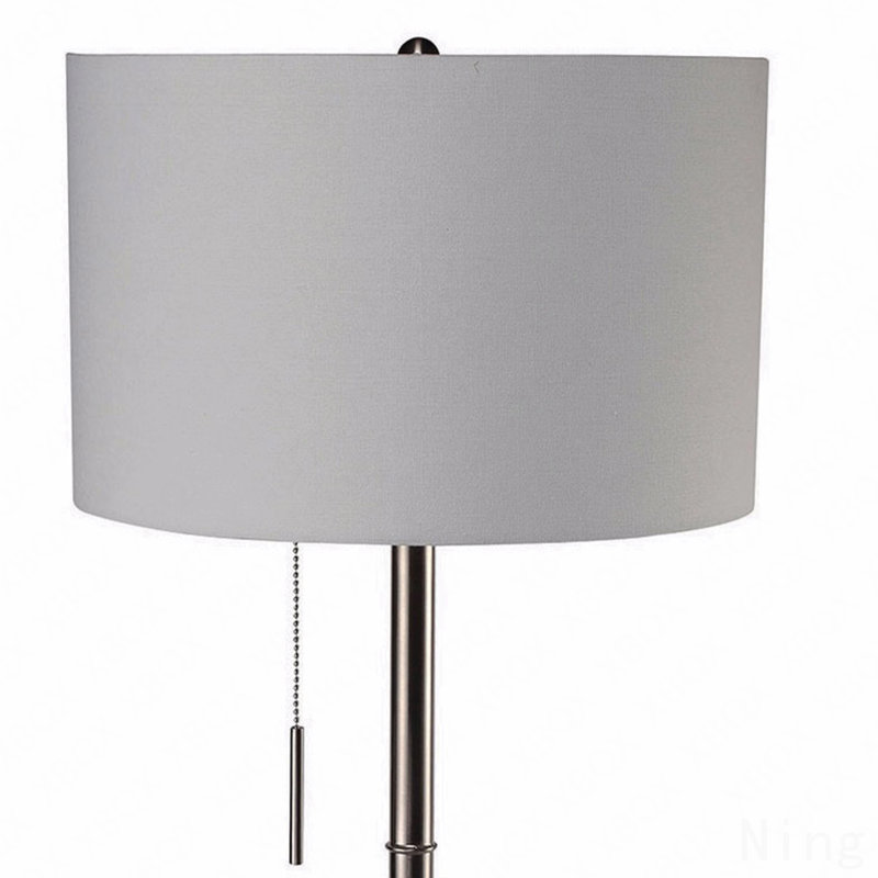 Lampe rétro sur pied en acier brossé 1Pc