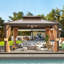 Pavillon de jardin l 12 pi x P 14 pi, toit en acier galvanisé double et cadre en aluminium pour spa, terrasse, cour arrière-128908211-128908214