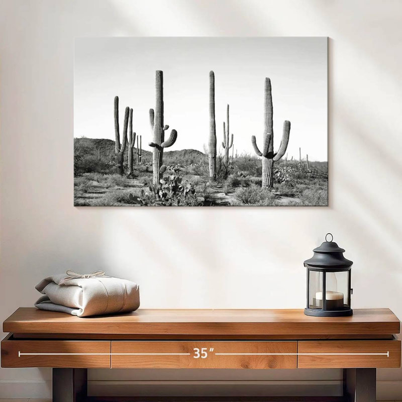 Cactus gris, H 16 po x l 24 po