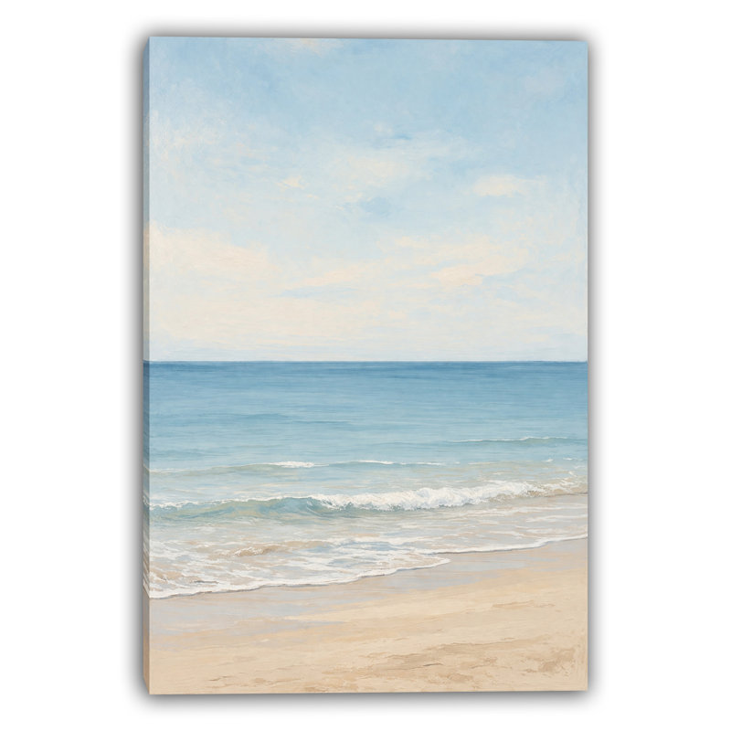 Art mural sur toile Coastal Beach, L 16 po x H 24 po x P 1,5 po