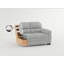 Canapé-lit moelleux confortable en tissu texturé gris-43551174