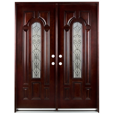 80'' Paneled Wood Front Entry Doors