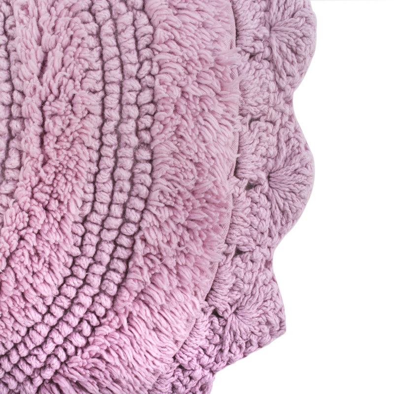 Lisk Bath Rug, 21" W x 34" L, Mauve