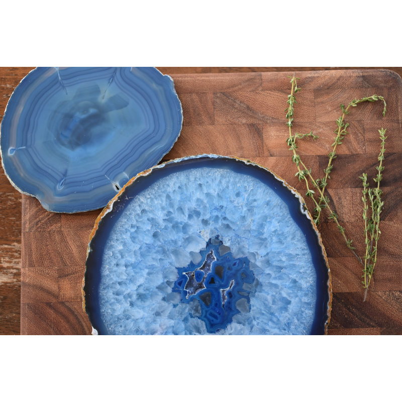 Agate sous-plat, Bleu