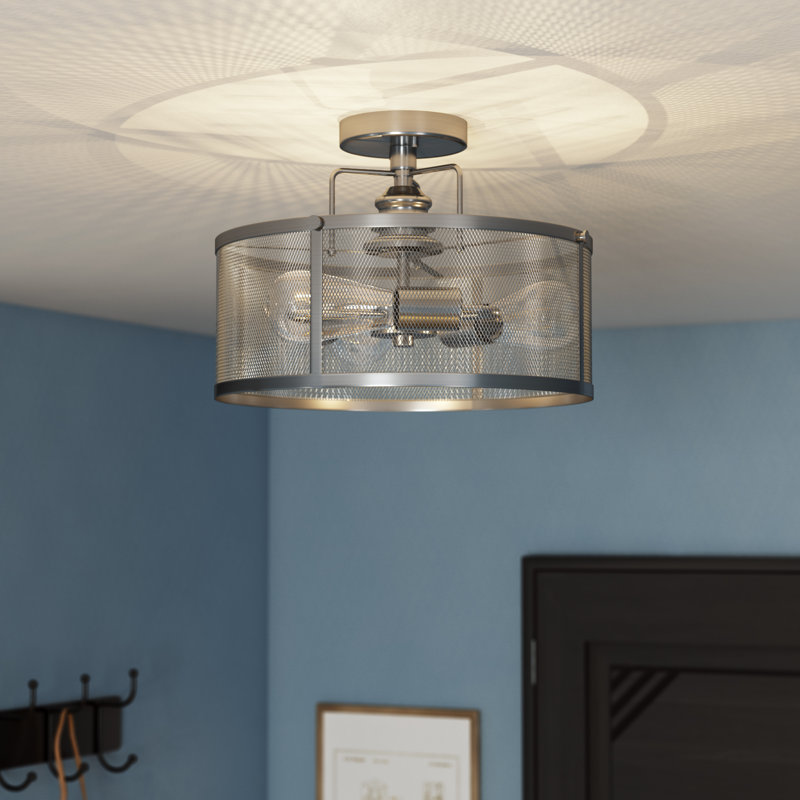 Plafonnier semi-encastré 3 lumières 15,37 po Suismon