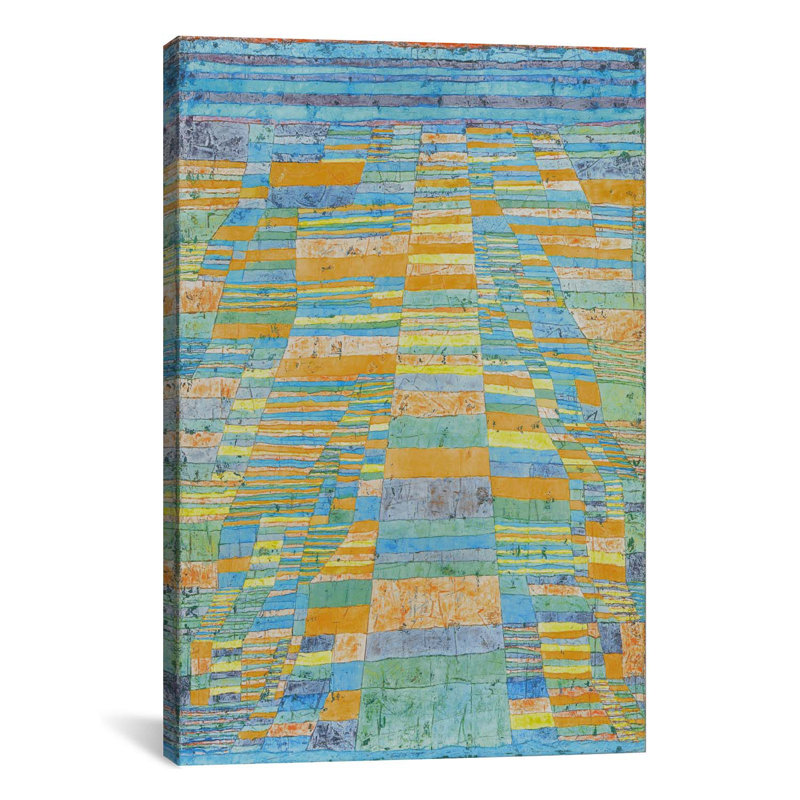 "itinéraire principal et contournement" par paul klee, reproduction d’art sur toile, H 60 po x l 40po x P 1,5 po